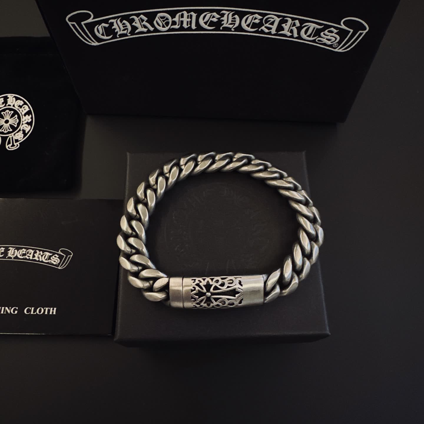 Chrome Hearts Silver Chain Bracelet